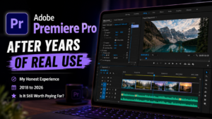 Adobe Premiere Pro editing interface showing a video editing timeline